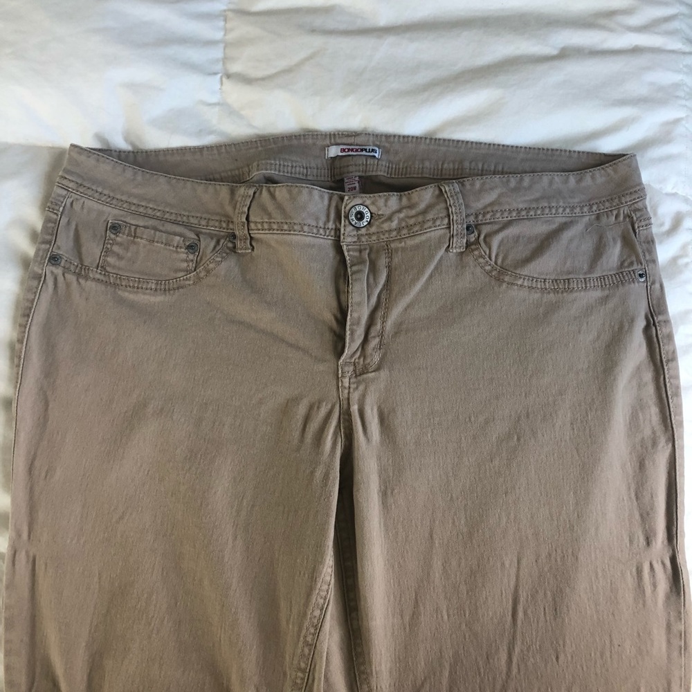 Bongo women’s size 20 tan skinny pants